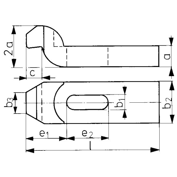 Befogóvas DIN6316, 9x80mm, M8 szorítócsavarhoz, gekröpft - Image 2