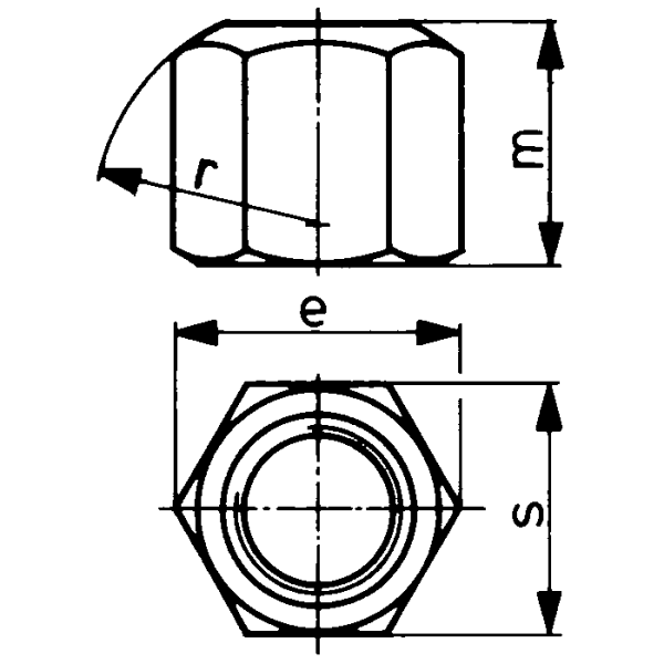 Hatlapú anya 1,5xD magas, DIN6330B, M30, 46mm - Image 2
