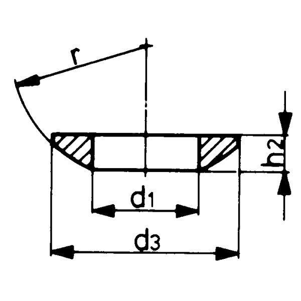 Golyós lemez DIN6319C M20 - Image 2