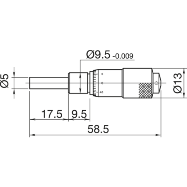 Beépíthető mikrométer 0–13 mm (0,01 mm) szorítóanya nélkül - Image 2