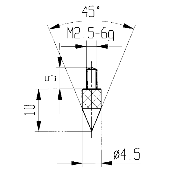 Kúp tapintócsúcs (acél) - Image 2