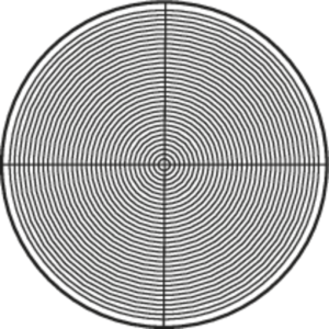 Hajszálkeresztes lencse (körök, 0,05 - 4,0 mm) mérőmikroszkóphoz TM-500