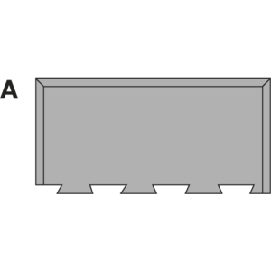 Szőnyeg IND 750x375 mm (A) sarokdarab, szürke
