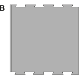 Szőnyeg IND 750x750 mm (B) középdarab, szürke