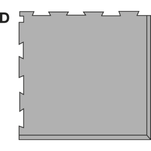 Szőnyeg IND 750x750 mm (D) sarokrész, szürke