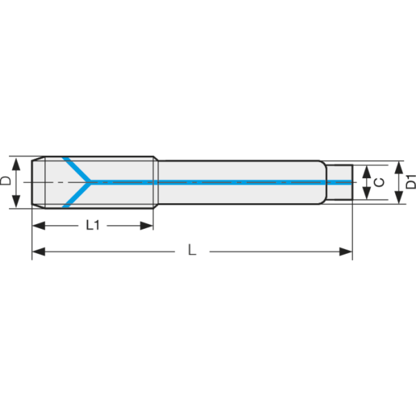 Gépi menetformázó, HSS-E S-OIL-XPF DIN2174C MF16x1,5 6HX belső hűtéssel - Image 2