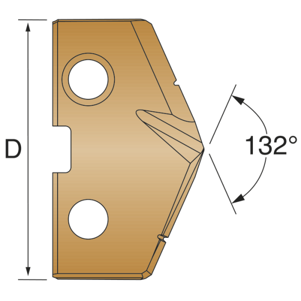 Vésőbetét, T-A Pro, 3. sorozat, D45,00 mm, AM460 (inox) - Image 2