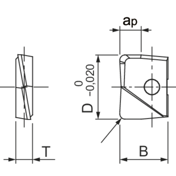 Váltólapka, PFR200R05-D XC4505 - Image 2
