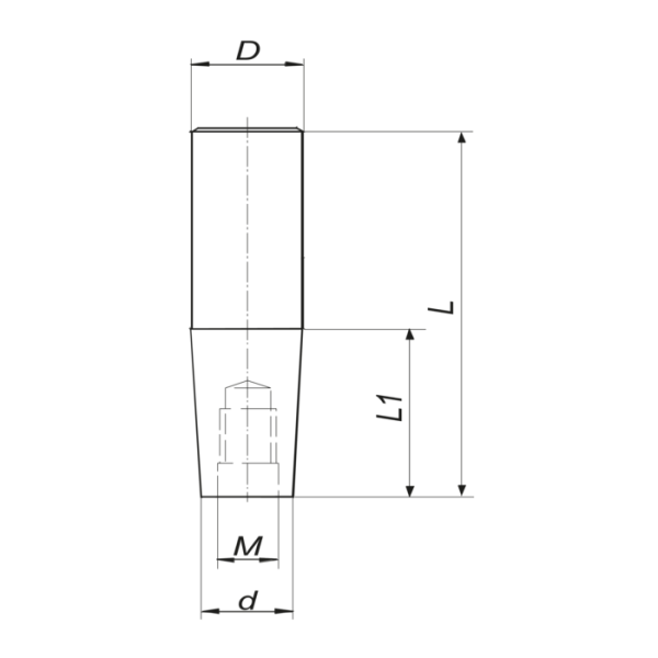 Töm. k.fém hosszabbító, D32 mm / hossz, 110 mm / M16 menet - Image 2