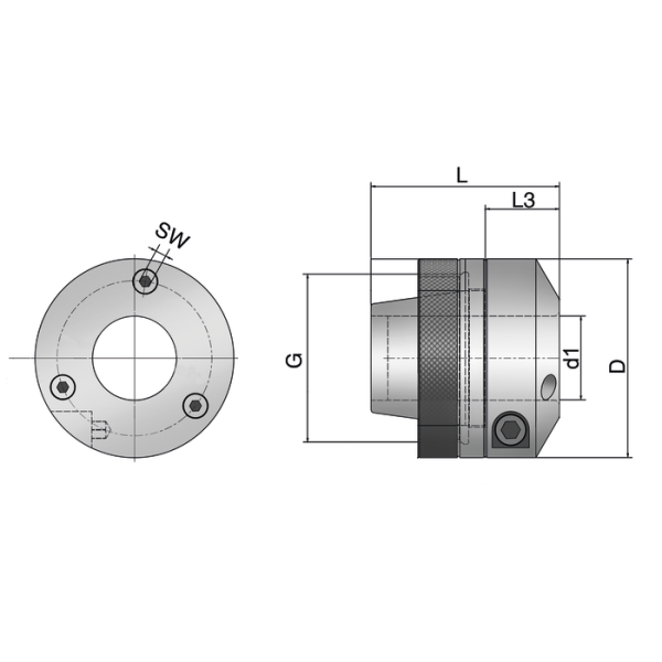 Hidr. szorítóegység, ECOGRIP-12/ER25 típus, D12 mm - Image 2