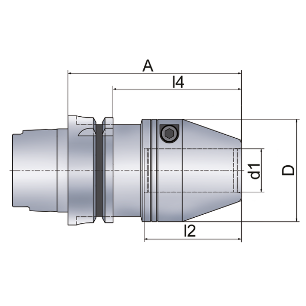 Hidr. szorítótokmány, HG-25x150/HSK63A/C típus, D25 mm - Image 2