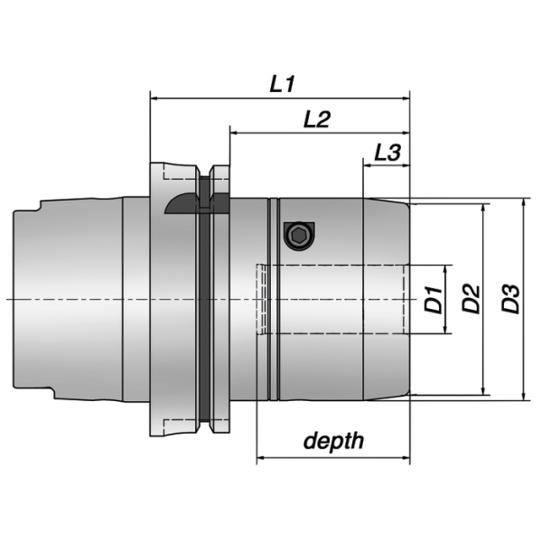 Hidr. szorítótokmány, HG típus, HD-20/HSK100A/C, D20 mm - Image 2