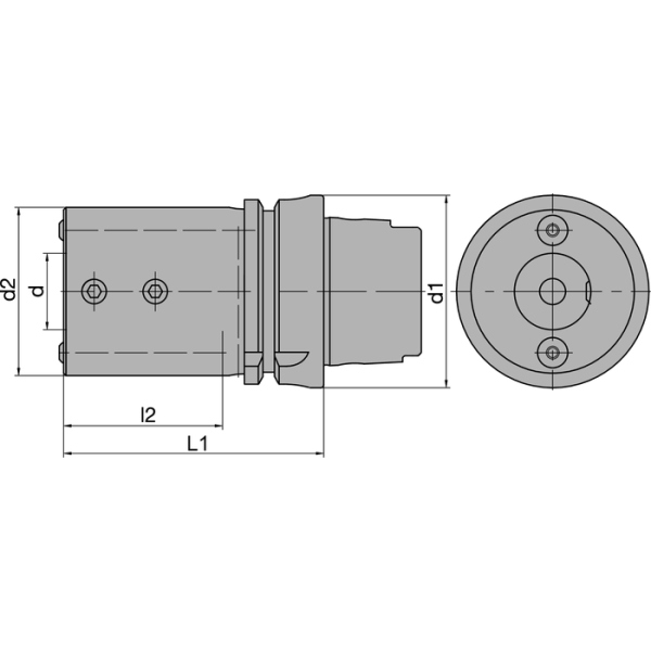 HSK-T 63 furatkéstartó – axiális, E2 x 40 - Image 2