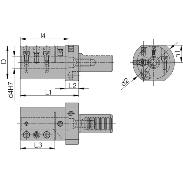 VDI-TARTÓ, DIN 69880, E2S-40 X 32, zárt Regéscsillapított / B típus - Image 2