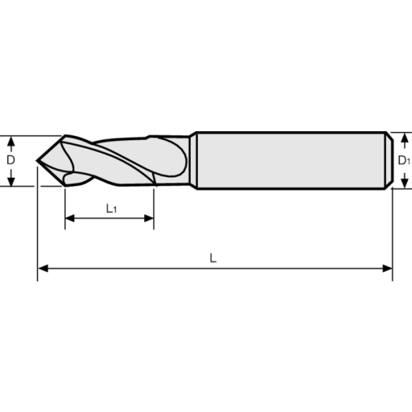 T. k.fém multifunkciós szerszám, 90°, 0,8 mm, Z=2, HA, TiAlN - Image 2