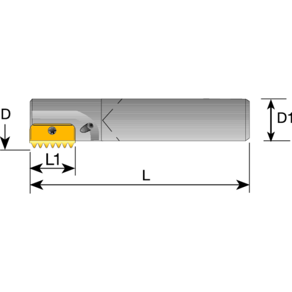 VHM tartó menetmaró lapkákhoz SR0021 M21C (lapkaméret, 21mm) szár, 16mm - Image 2